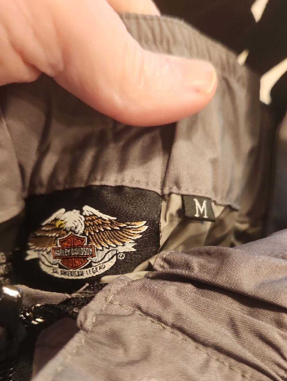 Harley-Davidson Gray & Orange Colorblock Raincoat - Picture 6 of 7